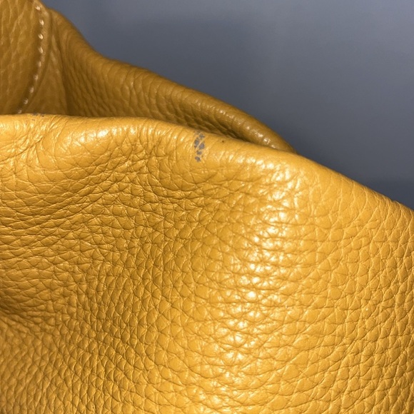 Dooney & Bourke Mustard Yellow Leather Shoulder Bag - Picture 6 of 11